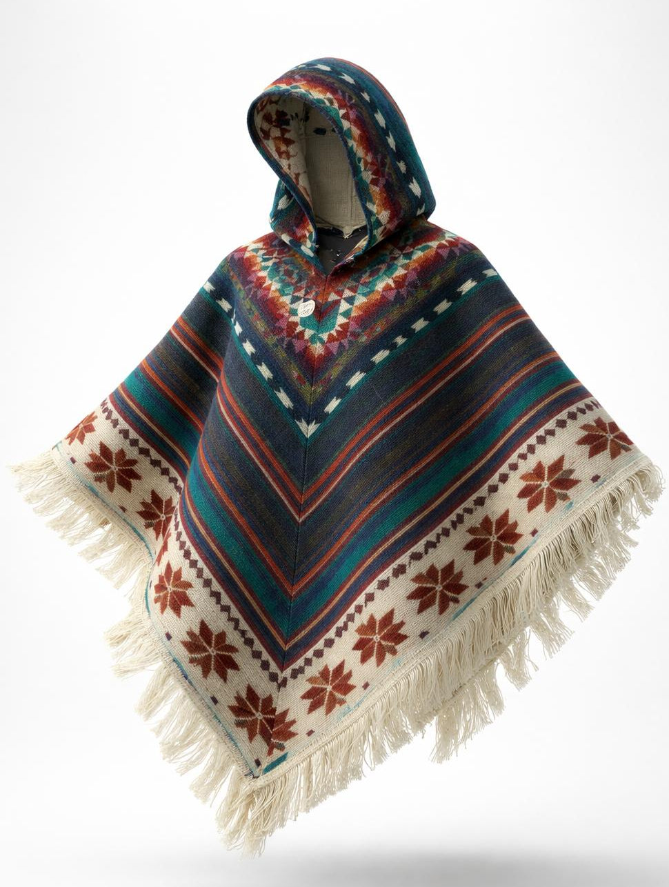 Kids Alpaca Wool Poncho – Handmade Andean Artisan Design