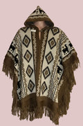 Andean Alpaca Poncho Handmade Tribal Design
