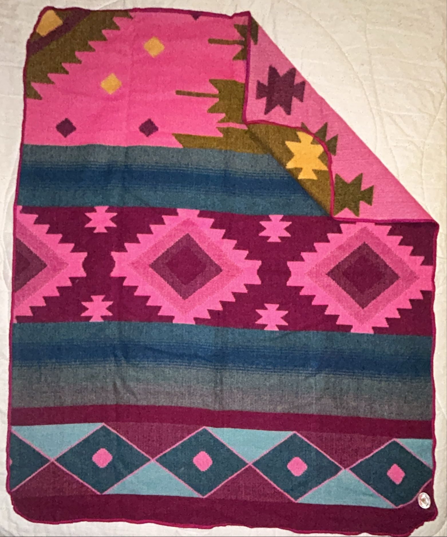 Chacana Fuchsia Soft Baby Alpaca Blanket 39 x 44 Inches