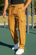 Handmade Andean Multicolor (orange) Striped Pants Unisex
