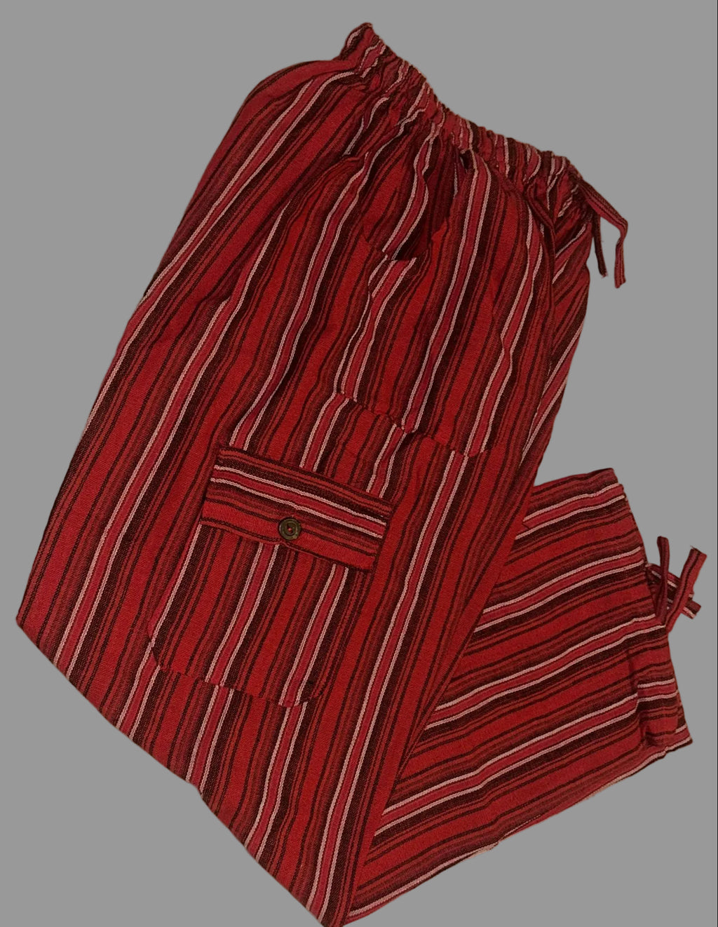 Handmade Andean Multicolor (red) Striped Pants Unisex