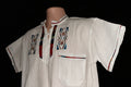 Ecuadorian Embroidered Cotton Shirt Boho Festival Style Guayabera Inspired. size Medium