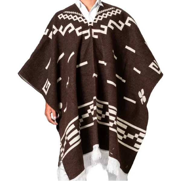 Brown Western Cowboy Poncho — Clint Eastwood Replica